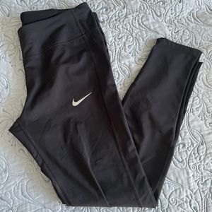 Nike Power Dri Tight Fit Running Tights Women's Size Large Black